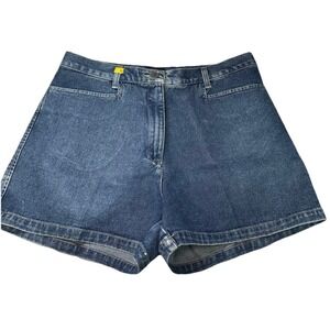 New York Jeans Denim Shorts Women's Size 14 Blue Zip Up And 4 Pockets